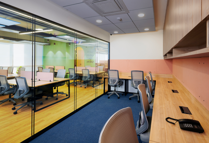 Linear workstations with overhead storage